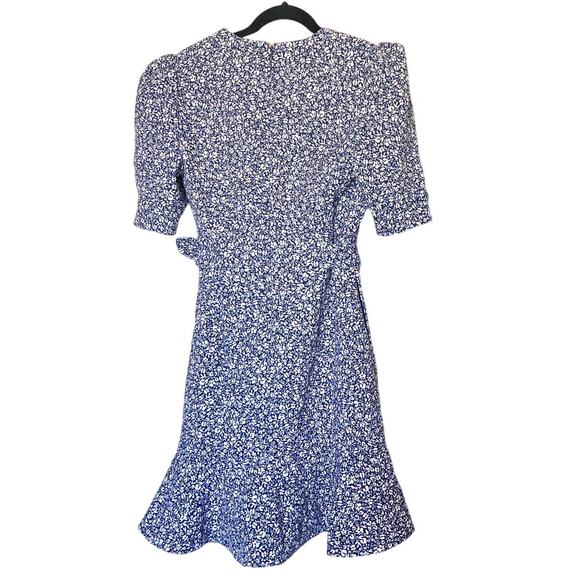 Jonathan Simkhai Evelyn Floral Cottagecore Belted Ruffle Hem Mini Dress Blue 8 - Picture 5 of 8